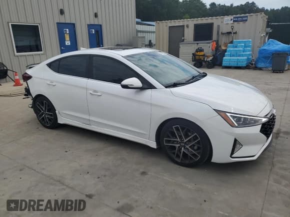 ✅ 2019 Hyundai Elantra Sport • VIN: KMHD04LB5KU832205 • Lot: 63470215. Listed on Copart with 95,183 mi. Free auction sales archive from the USA and detailed vehicle history report at DreamBid. Image 4.