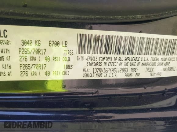 ✅ 2010 Dodge 1500 SLT • VIN: 1D7RV1GP4AS112863 • Лот: 43097025. Опубликован ранее на IAAI с пробегом 262 450 миль. Бесплатный доступ к архиву аукционных продаж из США и подробный отчёт об истории автомобиля на DreamBid. Изображение 9.