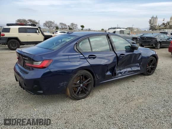 2024 BMW 3 Series M340i with VIN 3MW49FS08R8D87680, listed as a Copart auction lot 48081595 with 6,001 mi miles and Salvage title. Bid and sale history available at DreamBid. Image 3.