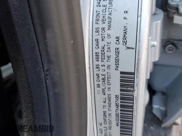 ✅ 1999 Audi A4 • VIN: WAUGD28D7XA057495 • Lot: 89338715. Wystawiony na Copart z przebiegiem 154 901 mil. Bezpłatny archiwum sprzedaży aukcyjnych z USA i szczegółowy raport historii pojazdu na DreamBid. Zdjęcie 12.