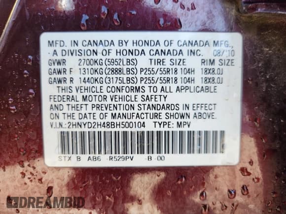 ✅ 2011 Acura MDX Technology • VIN: 2HNYD2H48BH500104 • Lot: 86873355. Wystawiony na Copart z przebiegiem 187 395 mil. Bezpłatny archiwum sprzedaży aukcyjnych z USA i szczegółowy raport historii pojazdu na DreamBid. Zdjęcie 13.