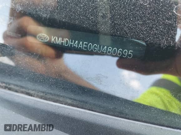 2016 Hyundai Elantra Value Edition with VIN KMHDH4AE0GU480695, listed as a IAAI auction lot 43276584 with 123,743 mi miles and . Bid and sale history available at DreamBid. Image 9.