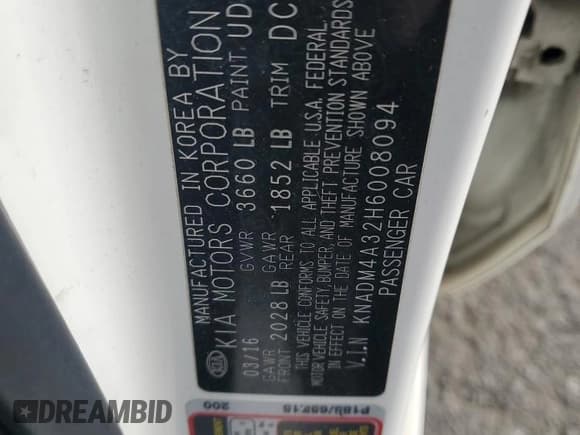 ✅ 2017 Kia Rio LX • VIN: KNADM4A32H6008094 • Лот: 91078035. Опубликован ранее на Copart с пробегом 158 939 миль. Бесплатный доступ к архиву аукционных продаж из США и подробный отчёт об истории автомобиля на DreamBid. Изображение 13.