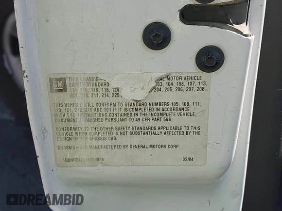 ✅ 2004 Chevrolet Silverado 1500 • VIN: 1GBHC24294E269886 • Lot: 43643647. Listed on IAAI with 198,507 mi. Free auction sales archive from the USA and detailed vehicle history report at DreamBid. Image 9.