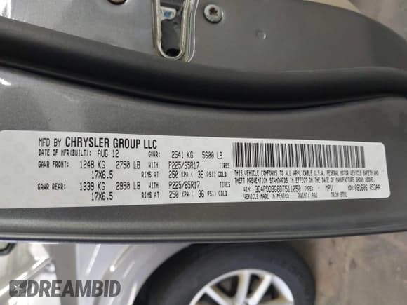 ✅ 2013 Dodge Journey SXT • VIN: 3C4PDDBG8DT511050 • Lot: 43378024. Wystawiony na IAAI z przebiegiem 255 652 mil. Bezpłatny archiwum sprzedaży aukcyjnych z USA i szczegółowy raport historii pojazdu na DreamBid. Zdjęcie 9.