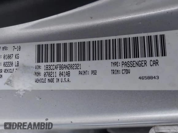 ✅ 2010 Dodge Avenger SXT • VIN: 1B3CC4FB6AN202321 • Лот: 41382385. Опубликован ранее на IAAI с пробегом 129 512 миль. Бесплатный доступ к архиву аукционных продаж из США и подробный отчёт об истории автомобиля на DreamBid. Изображение 9.