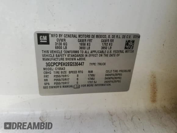 ✅ 2014 Chevrolet Silverado 1500 Work Truck • VIN: 3GCPCPEH2EG536447 • Лот: 78639324. Опубликован ранее на Copart с пробегом 101 494 миль. Бесплатный доступ к архиву аукционных продаж из США и подробный отчёт об истории автомобиля на DreamBid. Изображение 14.