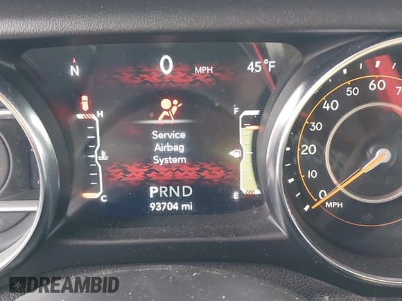 ✅ 2021 Jeep Wrangler Unlimited Sahara • VIN: 1C4HJXEG4MW748395 • Lot: 43569883. Listed on IAAI with 93,704 mi. Free auction sales archive from the USA and detailed vehicle history report at DreamBid. Image 7.