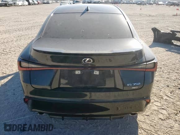 2025 Lexus IS 350 F Sport with VIN JTHGZ1E21S5038216, listed as a Copart auction lot 86664885 with 4,705 mi miles and Salvage title. Bid and sale history available at DreamBid. Image 6.