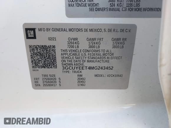 ✅ 2021 Chevrolet Silverado 1500 RST • VIN: 3GCUYEET4MG243452 • Лот: 41732000. Опубликован ранее на IAAI с пробегом 122 868 миль. Бесплатный доступ к архиву аукционных продаж из США и подробный отчёт об истории автомобиля на DreamBid. Изображение 9.