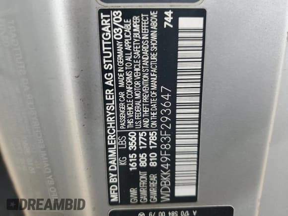 ✅ 2003 Mercedes-Benz SLK 230 Kompressor • VIN: WDBKK49F83F293647 • Lot: 51088045. Wystawiony na Copart z przebiegiem 199 456 mil. Bezpłatny archiwum sprzedaży aukcyjnych z USA i szczegółowy raport historii pojazdu na DreamBid. Zdjęcie 12.