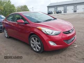 2013 Hyundai Elantra GLS with VIN KMHDH4AE4DU855354, listed as a IAAI auction lot 43291304 with 112,396 mi miles and . Bid and sale history available at DreamBid. Image 1.