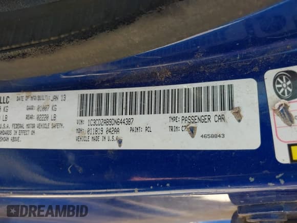 ✅ 2013 Dodge Avenger SE • VIN: 1C3CDZAB9DN644387 • Lot: 42753207. Listed on IAAI with 151,397 mi. Free auction sales archive from the USA and detailed vehicle history report at DreamBid. Image 9.