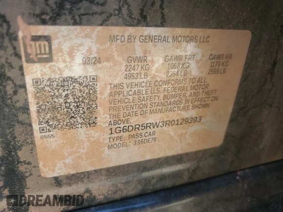 ✅ 2024 Cadillac CT5-V • VIN: 1G6DR5RW3R0129393 • Lot: 76541134. Wystawiony na Copart z przebiegiem Nie podano. Bezpłatny archiwum sprzedaży aukcyjnych z USA i szczegółowy raport historii pojazdu na DreamBid. Zdjęcie 12.