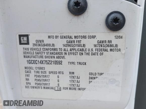 ✅ 2005 Chevrolet Silverado 1500 Work Truck • VIN: 1GCEC14X75Z210592 • Лот: 41955143. Опубликован ранее на IAAI с пробегом 192 376 миль. Бесплатный доступ к архиву аукционных продаж из США и подробный отчёт об истории автомобиля на DreamBid. Изображение 9.