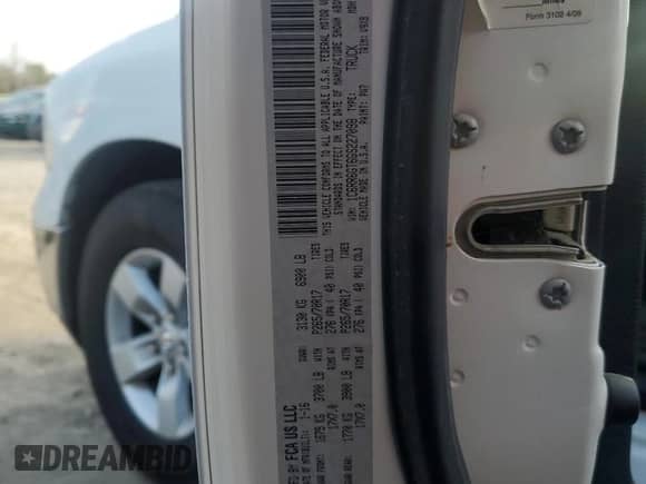 2016 Ram 1500 Big Horn with VIN 1C6RR6GT6GS227098, listed as a Copart auction lot 82359915 with 155,553 mi miles and Salvage title. Bid and sale history available at DreamBid. Image 12.