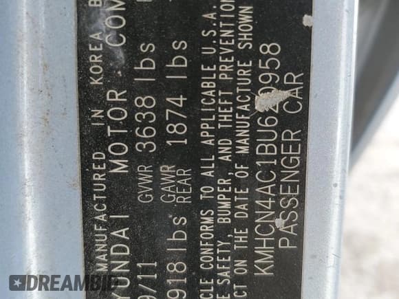 ✅ 2011 Hyundai Accent GLS • VIN: KMHCN4AC1BU620958 • Лот: 49327085. Опубликован ранее на Copart с пробегом Не указан. Бесплатный доступ к архиву аукционных продаж из США и подробный отчёт об истории автомобиля на DreamBid. Изображение 12.