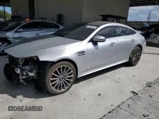 ✅ 2019 Mercedes-Benz AMG GT 53 • VIN: WDD7X6BB1KA008509 • Lot: 44400444. Listed on Copart with 45,249 mi. Free auction sales archive from the USA and detailed vehicle history report at DreamBid. Image 1.