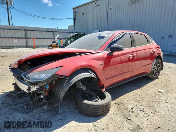 ✅ 2022 Hyundai Sonata N Line • VIN: 5NPEK4JC6NH141021 • Лот: 82470855. Опубликован ранее на Copart с пробегом 61 756 миль. Бесплатный доступ к архиву аукционных продаж из США и подробный отчёт об истории автомобиля на DreamBid. Изображение 1.