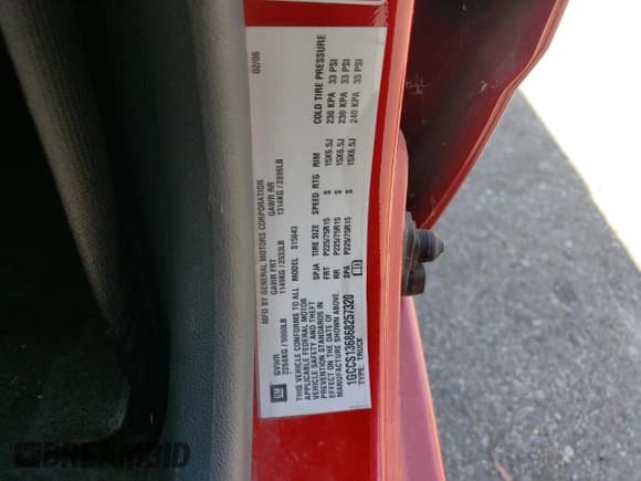 ✅ 2006 Chevrolet Colorado 2LT • VIN: 1GCCS136868257320 • Лот: 65396815. Опубликован ранее на Copart с пробегом Не указан. Бесплатный доступ к архиву аукционных продаж из США и подробный отчёт об истории автомобиля на DreamBid. Изображение 12.