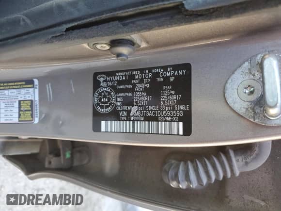 2013 Hyundai Tucson GL с VIN KM8JT3AC1DU593593, выставлен на аукционе Copart как лот 87049805 с пробегом 218 669 миль миль и Чистый • Clean title. История ставок и продаж доступна на DreamBid. Изображение 13.