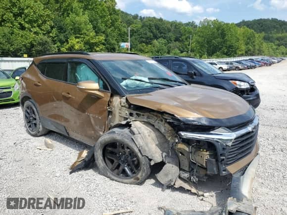 2019 Chevrolet Blazer with VIN 3GNKBHRSXKS699789, listed as a Copart auction lot 64011754 with 56,669 mi miles and Salvage title. Bid and sale history available at DreamBid. Image 4.