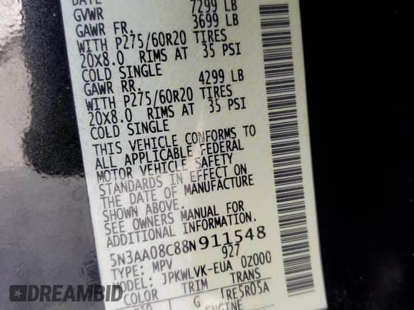 ✅ 2008 Infiniti QX56 • VIN: 5N3AA08C88N911548 • Lot: 86451114. Wystawiony na Copart z przebiegiem 225 413 mil. Bezpłatny archiwum sprzedaży aukcyjnych z USA i szczegółowy raport historii pojazdu na DreamBid. Zdjęcie 13.