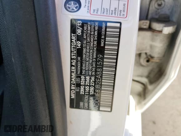 ✅ 2014 Mercedes-Benz E 350 Sport • VIN: WDDHF8JB2EA881579 • Лот: 92401545. Опубликован ранее на Copart с пробегом 153 435 миль. Бесплатный доступ к архиву аукционных продаж из США и подробный отчёт об истории автомобиля на DreamBid. Изображение 13.