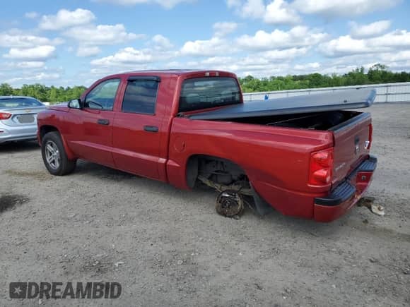 2008 Dodge Dakota Bighorn/Lonestar with VIN 1D7HE38K98S599465, listed as a Copart auction lot 57168725 with 190,913 mi miles and Salvage title. Bid and sale history available at DreamBid. Image 2.
