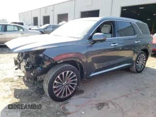 2025 Hyundai Palisade Calligraphy with VIN KM8R74GE8SU853166, listed as a Copart auction lot 52891185 with 49 mi miles and Salvage title. Bid and sale history available at DreamBid. Image 1.