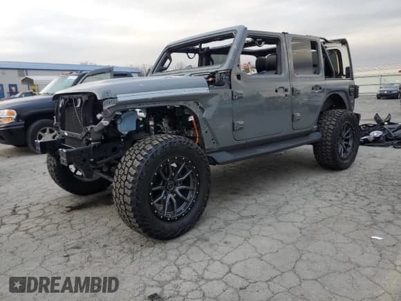 ✅ 2023 Jeep Wrangler Sahara • VIN: 1C4JJXP69PW516059 • Лот: 91528835. Опубликован ранее на Copart с пробегом 41 462 миль. Бесплатный доступ к архиву аукционных продаж из США и подробный отчёт об истории автомобиля на DreamBid. Изображение 1.