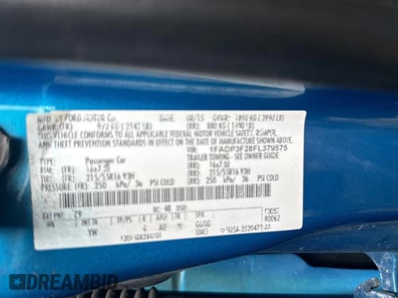 ✅ 2015 Ford Focus SE • VIN: 1FADP3F28FL379575 • Lot: 59980005. Listed on Copart with 198,815 mi. Free auction sales archive from the USA and detailed vehicle history report at DreamBid. Image 10.