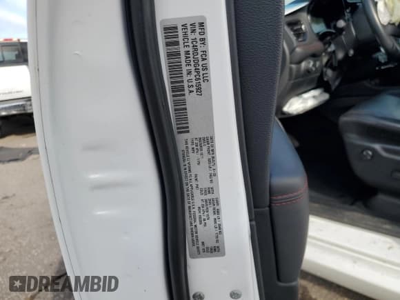 ✅ 2023 Dodge Durango GT Plus • VIN: 1C4RDJDG4PC615927 • Lot: 90507215. Wystawiony na Copart z przebiegiem 34 325 mil. Bezpłatny archiwum sprzedaży aukcyjnych z USA i szczegółowy raport historii pojazdu na DreamBid. Zdjęcie 14.