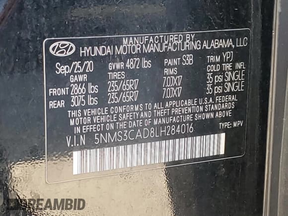 ✅ 2020 Hyundai Santa Fe SEL • VIN: 5NMS3CAD8LH284016 • Lot: 54411384. Wystawiony na Copart z przebiegiem 65 453 mil. Bezpłatny archiwum sprzedaży aukcyjnych z USA i szczegółowy raport historii pojazdu na DreamBid. Zdjęcie 12.