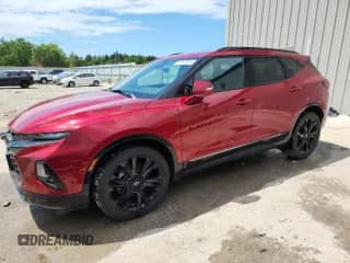 2021 Chevrolet Blazer RS z VIN 3GNKBKRS1MS505831, wystawiony jako Copart lot #62153065 z przebiegiem 89 526 mil mil oraz Szkoda całkowita • Salvage title. Historia ofert i sprzedaży dostępna na DreamBid. Obrazek 1.