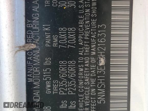 ✅ 2008 Hyundai Santa Fe SE • VIN: 5NMSH13E08H216313 • Lot: 76393234. Listed on Copart with 161,928 mi. Free auction sales archive from the USA and detailed vehicle history report at DreamBid. Image 13.