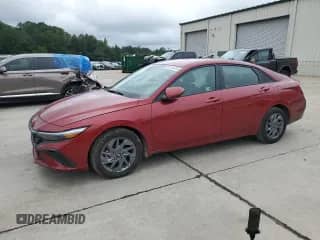 2024 Hyundai Elantra Blue with VIN KMHLM4DJ5RU108045, listed as a Copart auction lot 69734475 with 34,058 mi miles and Salvage title. Bid and sale history available at DreamBid. Image 1.