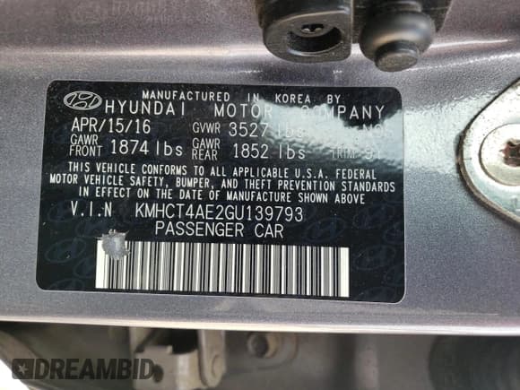 ✅ 2016 Hyundai Accent SE • VIN: KMHCT4AE2GU139793 • Лот: 58621184. Опубликован ранее на Copart с пробегом 116 669 миль. Бесплатный доступ к архиву аукционных продаж из США и подробный отчёт об истории автомобиля на DreamBid. Изображение 13.