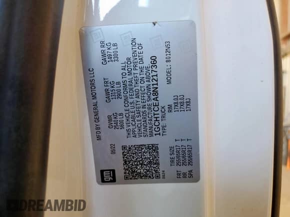 2022 Chevrolet Colorado 4WD LT z VIN 1GCHTCEA8N1217360, wystawiony jako Copart lot #91744735 z przebiegiem 153 438 mil mil oraz Czysty tytuł • Clean title. Historia ofert i sprzedaży dostępna na DreamBid. Obrazek 12.