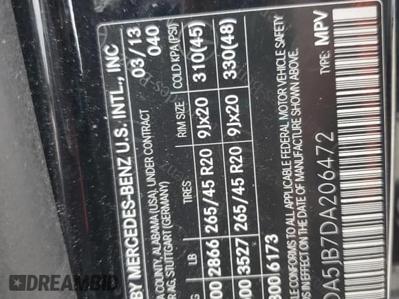 ✅ 2013 Mercedes-Benz M 350 • VIN: 4JGDA5JB7DA206472 • Лот: 86239885. Опубликован ранее на Copart с пробегом 165 031 миль. Бесплатный доступ к архиву аукционных продаж из США и подробный отчёт об истории автомобиля на DreamBid. Изображение 12.