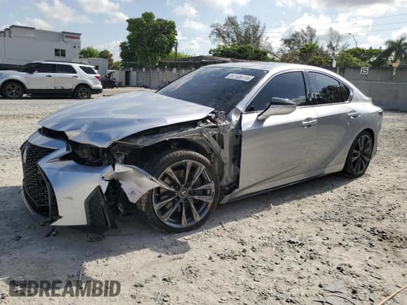 ✅ 2022 Lexus IS 350 F Sport • VIN: JTHGZ1B26N5049981 • Lot: 57128775. Listed on Copart with 41,516 mi. Free auction sales archive from the USA and detailed vehicle history report at DreamBid. Image 1.