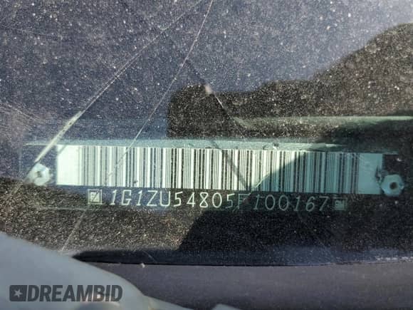 2005 Chevrolet Malibu LT с VIN 1G1ZU54805F100167, выставлен на аукционе Copart как лот 56346265 с пробегом Не указан миль и На запчасти • Non repairable. История ставок и продаж доступна на DreamBid. Изображение 12.