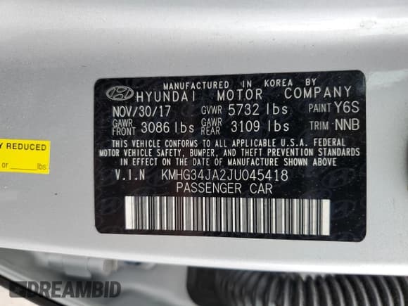 ✅ 2018 Genesis G90 Premium • VIN: KMHG34JA2JU045418 • Lot: 67905665. Listed on Copart with 91,040 mi. Free auction sales archive from the USA and detailed vehicle history report at DreamBid. Image 12.