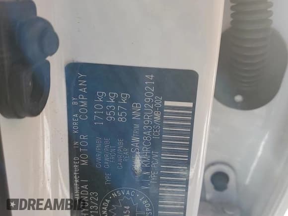 ✅ 2024 Hyundai Venue SEL • VIN: KMHRC8A39RU290214 • Lot: 82413604. Listed on Copart with 52,988 mi. Free auction sales archive from the USA and detailed vehicle history report at DreamBid. Image 14.