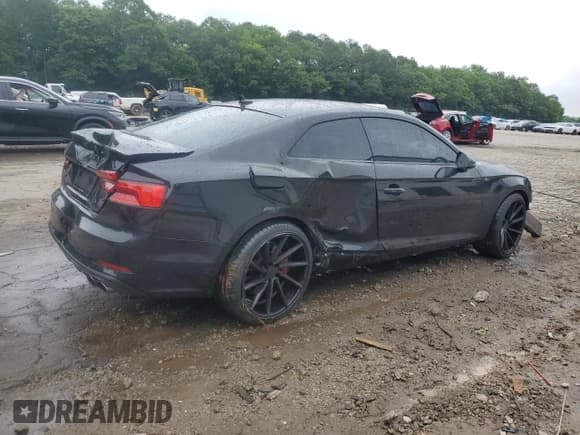 ✅ 2018 Audi S5 Premium Plus • VIN: WAUP4AF50JA002562 • Lot: 59714345. Listed on Copart with 65,732 mi. Free auction sales archive from the USA and detailed vehicle history report at DreamBid. Image 3.