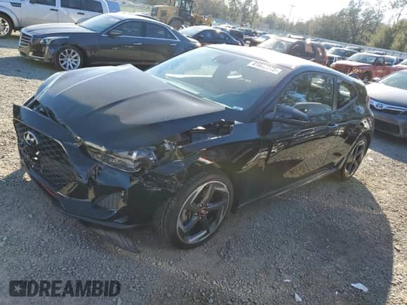 2019 Hyundai Veloster Turbo z VIN KMHTH6AB1KU002176, wystawiony jako Copart lot #41692275 z przebiegiem 81 614 mil mil oraz Nie do naprawy • Non repairable. Historia ofert i sprzedaży dostępna na DreamBid. Obrazek 1.