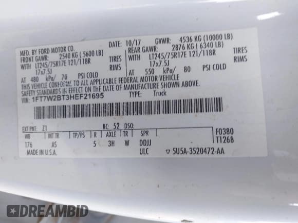 ✅ 2017 Ford F-250 Lariat • VIN: 1FT7W2BT3HEF21695 • Лот: 41321439. Опубликован ранее на IAAI с пробегом 136 063 миль. Бесплатный доступ к архиву аукционных продаж из США и подробный отчёт об истории автомобиля на DreamBid. Изображение 9.