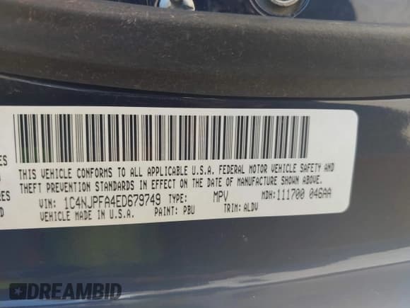 ✅ 2014 Jeep Patriot Latitude • VIN: 1C4NJPFA4ED679749 • Lot: 42811671. Listed on IAAI with 195,332 mi. Free auction sales archive from the USA and detailed vehicle history report at DreamBid. Image 9.
