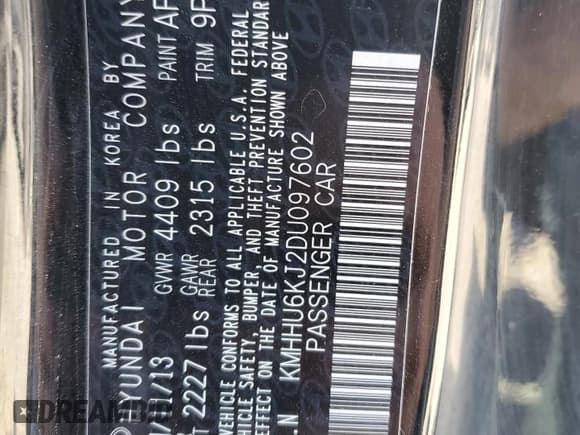 ✅ 2013 Hyundai Genesis Coupe Track • VIN: KMHHU6KJ2DU097602 • Lot: 81663555. Wystawiony na Copart z przebiegiem 64 827 mil. Bezpłatny archiwum sprzedaży aukcyjnych z USA i szczegółowy raport historii pojazdu na DreamBid. Zdjęcie 13.