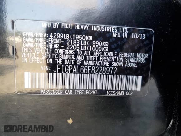 2014 Subaru Impreza Special Sports Premium с VIN JF1GPAL66E8228972, выставлен на аукционе Copart как лот 86602325 с пробегом 188 185 миль миль и Чистый • Clean title. История ставок и продаж доступна на DreamBid. Изображение 12.